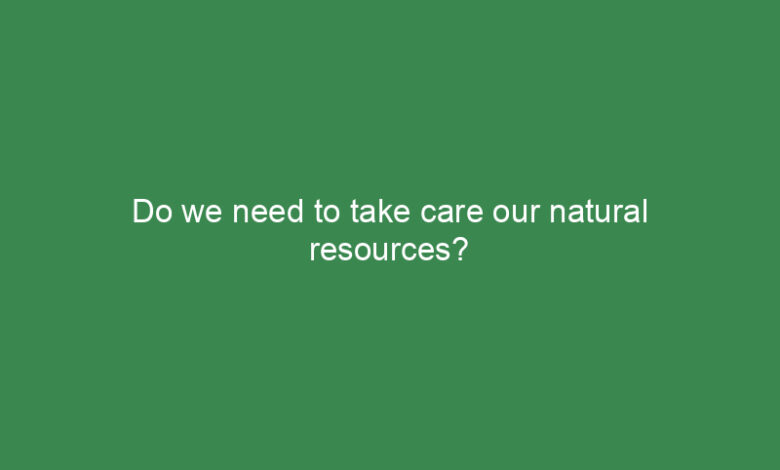 do we need to take care our natural resources 3 21533